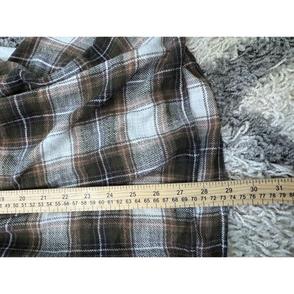 AE American Eagle Flannel Button Up Top Peplum XL - Picture 6 of 7